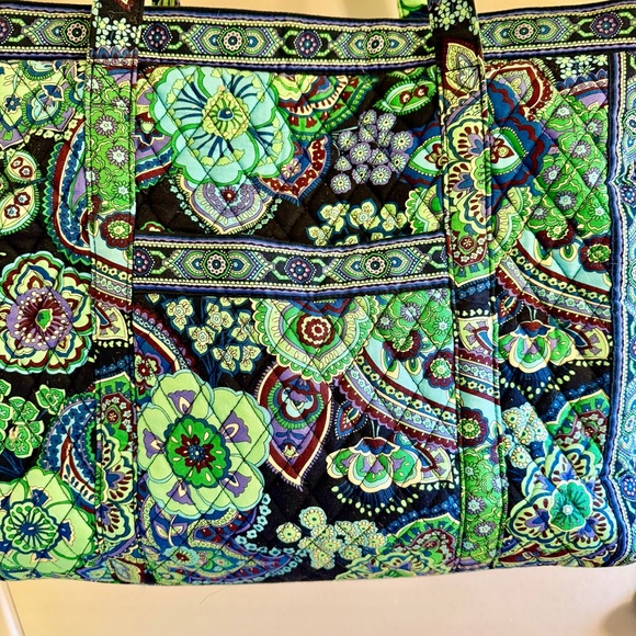 Vera Bradley Blue Rhapsody Get Carried Away Zip Tote Large Retired Print - Picture 2 of 8